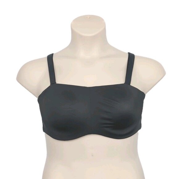 Lane Bryant Cacique Bra Unlined Multi Way Strapless Lightweight 40C Black - Picture 14 of 16